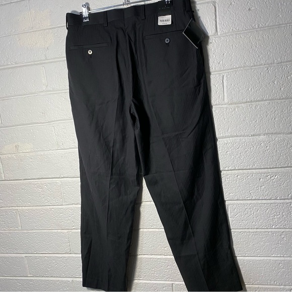 New w/ Tags J. Ferrar $70 Dress Pants Pinstripe Black Men’s Dark Charcoal Stripe - Picture 2 of 16